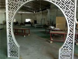 福建鋁窗花廠家 仿古型材鋁窗花 鋁合金屏風(fēng) 木紋造型鋁窗花門(mén)